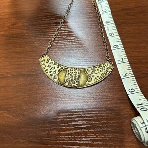 Leopard Print Statement Necklace